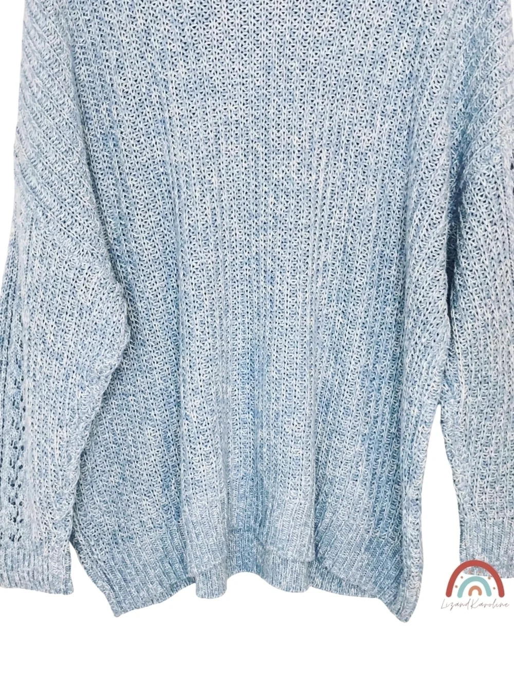 New! American Eagle Chunky Knit Oversized Longline Lattice Cozy Crewneck Sweater